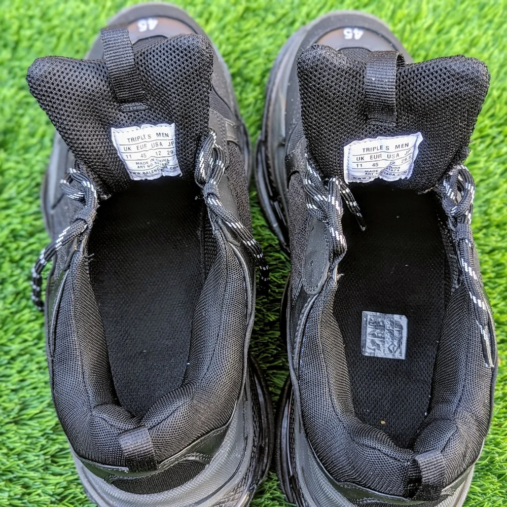 Balenciaga Black Triple S Trainer Sneakers